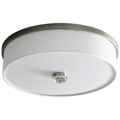 Oxygen Lighting Echo 2 Light Ceiling, Nickel/White Grass Acrylic