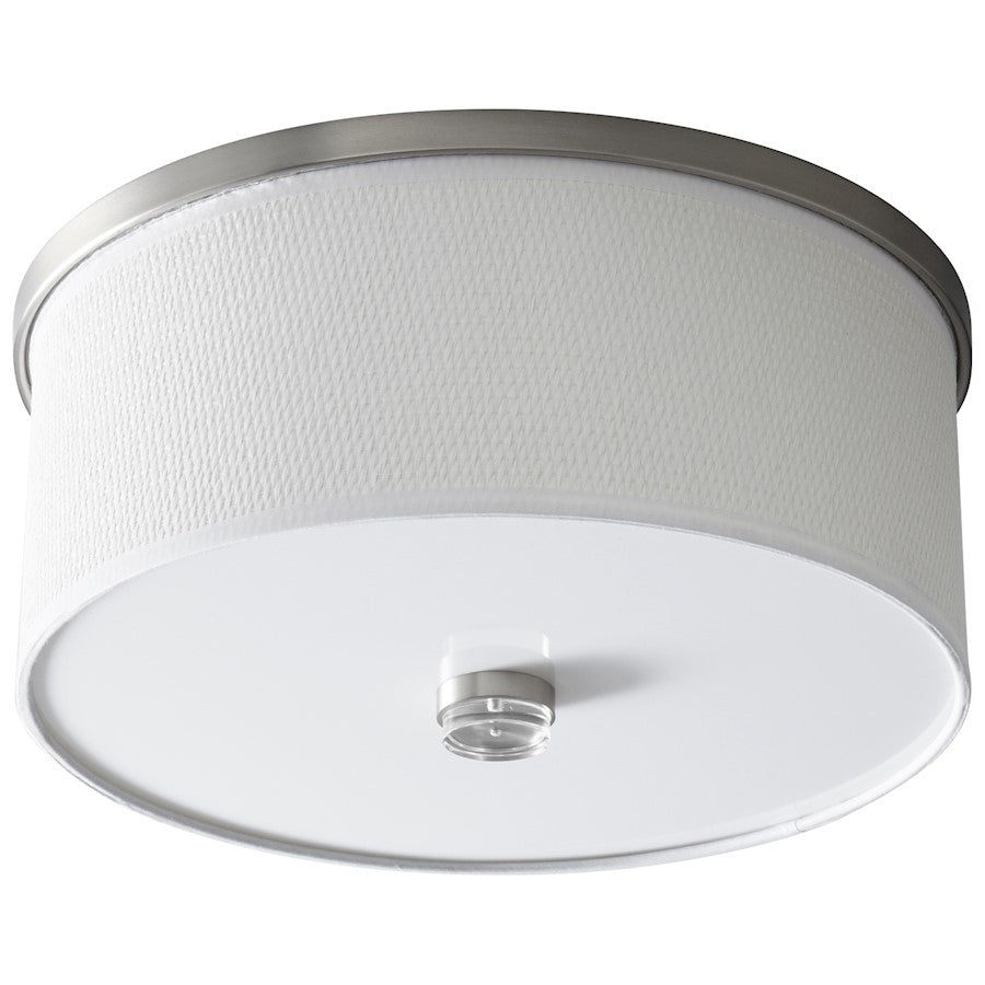 Oxygen Lighting Echo 2 Light Ceiling, Nickel/White Grass Acrylic