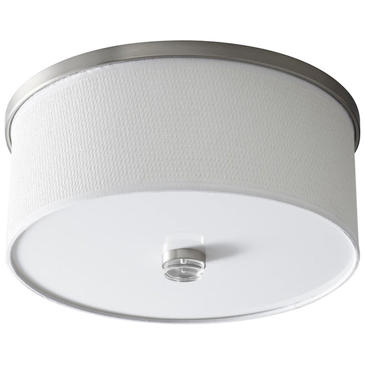 Oxygen Lighting Echo 2 Light Ceiling, Nickel/White Grass Acrylic
