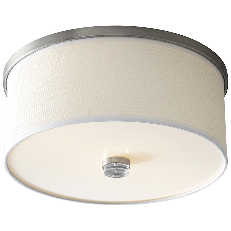 Oxygen Lighting Echo 2 Light Ceiling, Nickel/White Grass Acrylic