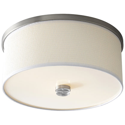Oxygen Lighting Echo 2 Light Ceiling, Nickel/White Grass Acrylic