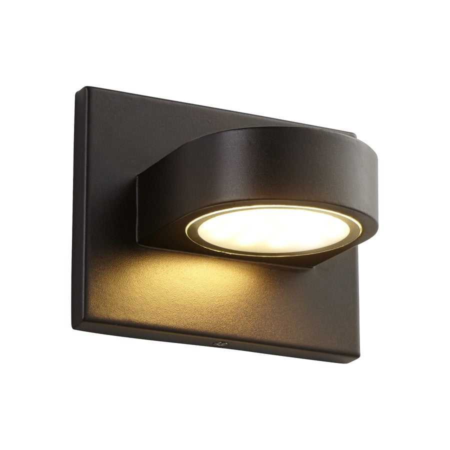 Oxygen Lighting Eris 3500K 1Lt 120V Dim Outdoor Sconce, Oil Bronze