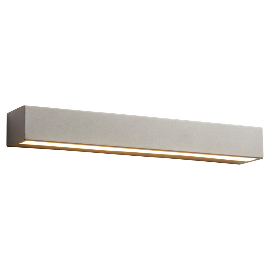 Oxygen Lighting Maia 3500K 23" 120V Dim Sconce Outdoor Sconce, Grey