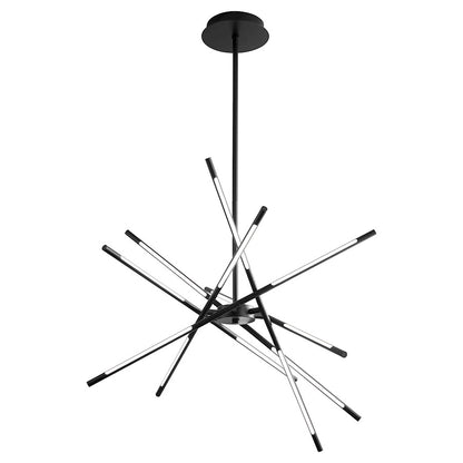 12 Light Pendant, Black