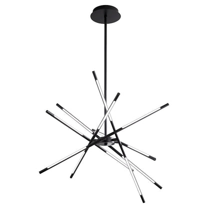 12 Light Pendant, Black