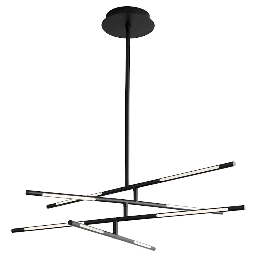 8 Light Pendant, Black