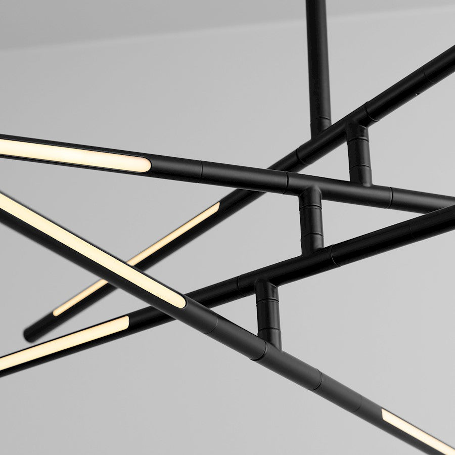 8 Light Pendant, Black