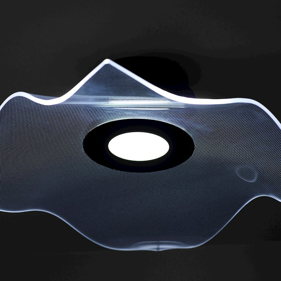 Oxygen Lighting Medusa 1 Light 20" Flush Mount, Black