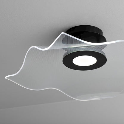 Oxygen Lighting Medusa 1 Light 20" Flush Mount, Black