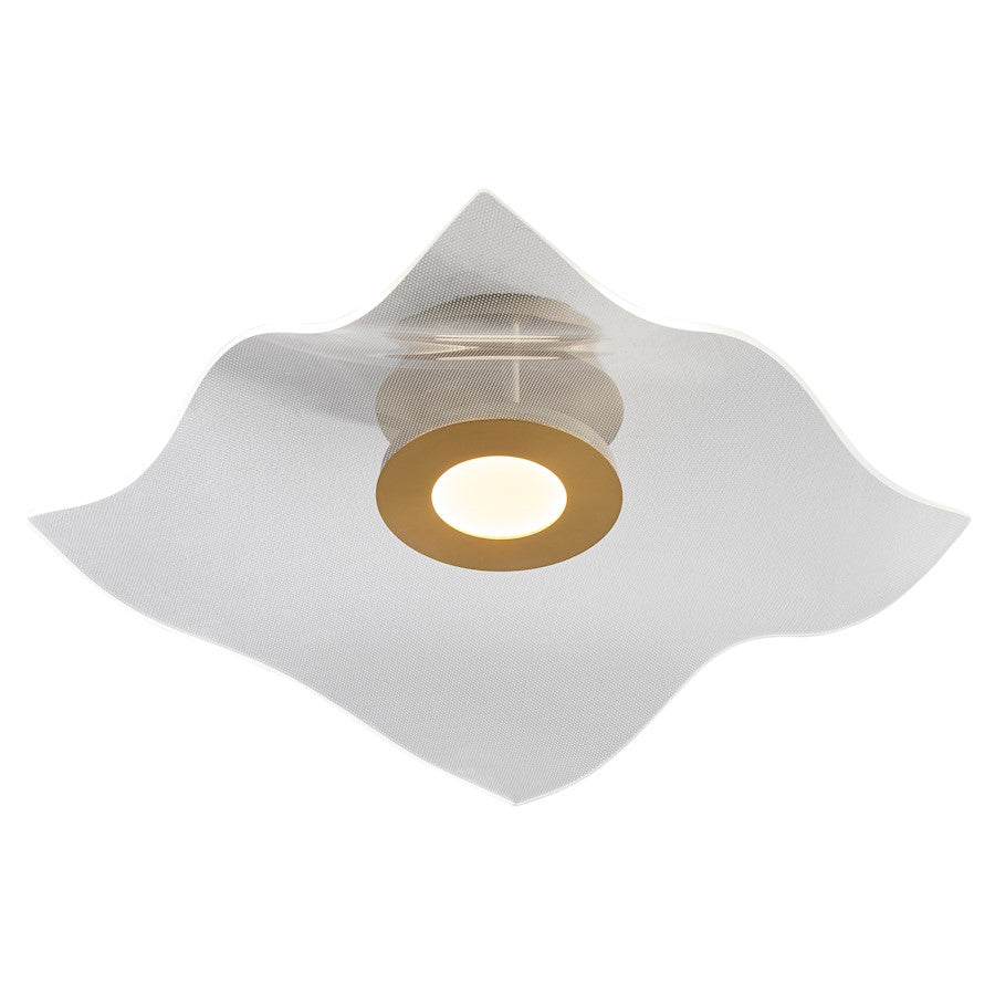 Oxygen Lighting Medusa 1 Light 20" Flush Mount, Aged Brass