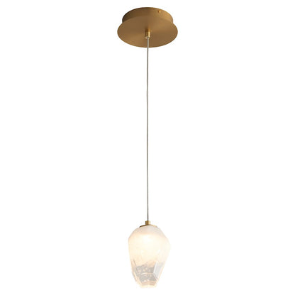 1 Light Pendant, Aged Brass