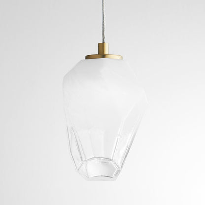 1 Light Pendant, Aged Brass