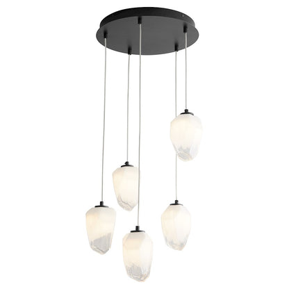 5 Light Pendant, Black