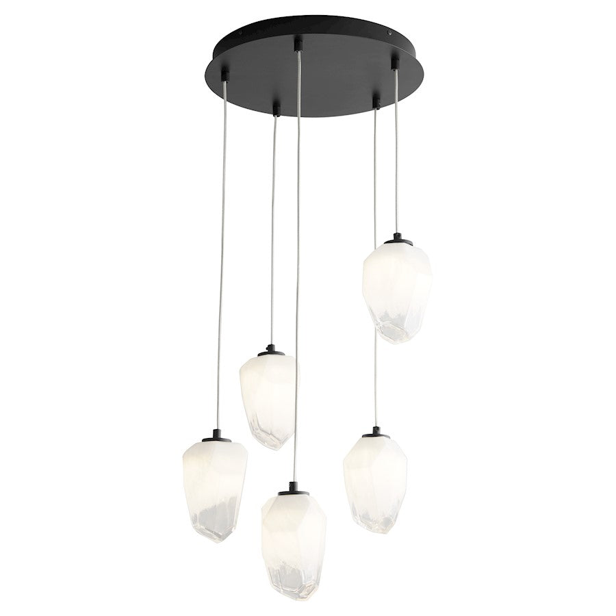 5 Light Pendant, Black