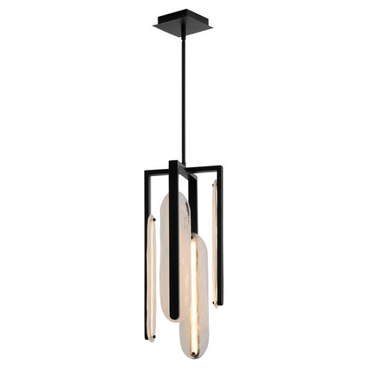 Oxygen Lighting Avian 4Lt 5Cct Pendant, Black