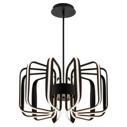 Oxygen Lighting Roto 12Lt 5Cct Pendant, Black