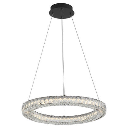 1 Light 24" Pendant, Black