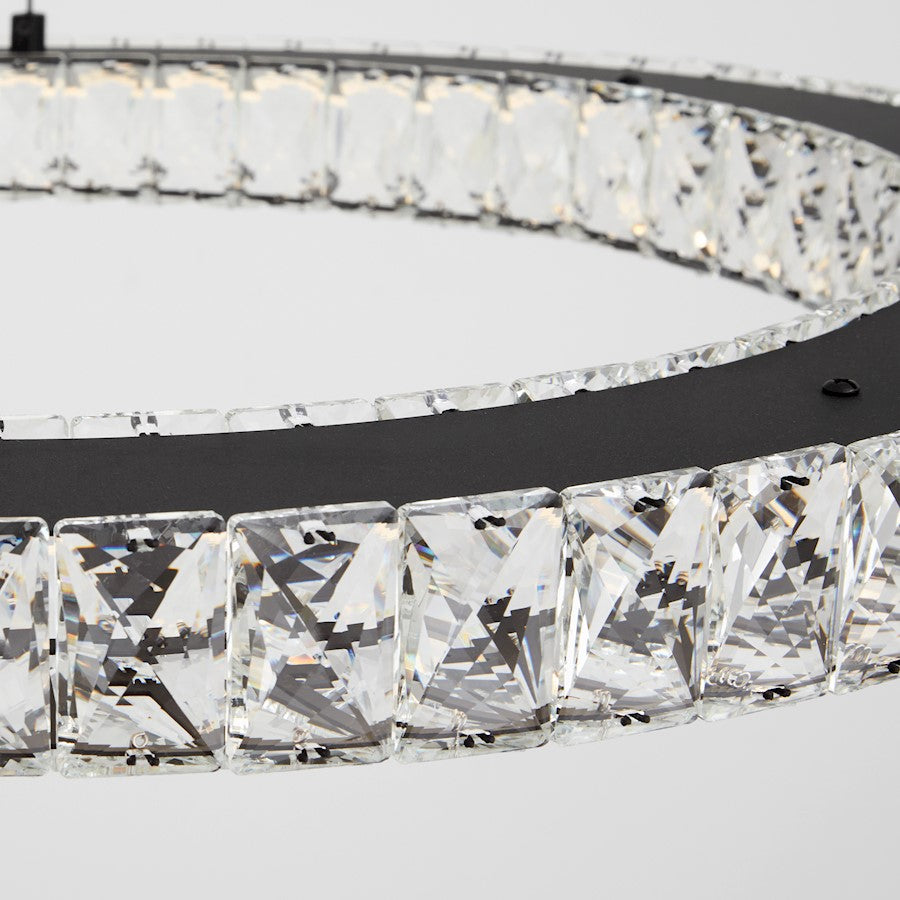 1 Light 24" Pendant, Black