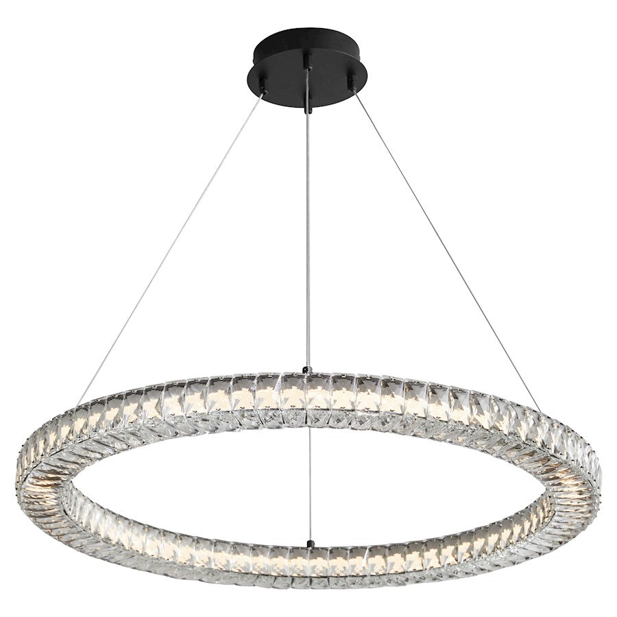 1 Light 32" Pendant, Black