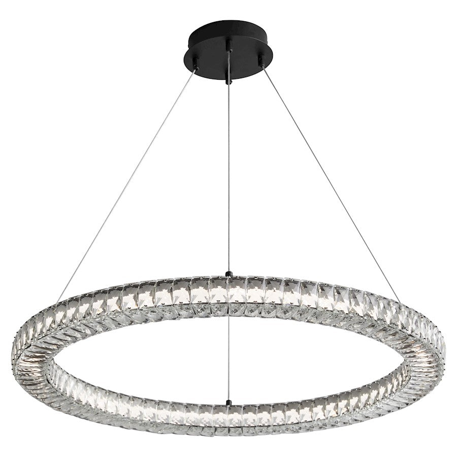 1 Light 32" Pendant, Black