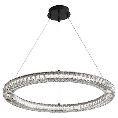 1 Light 32" Pendant, Black