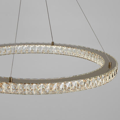 1 Light 32" Pendant, Aged Brass