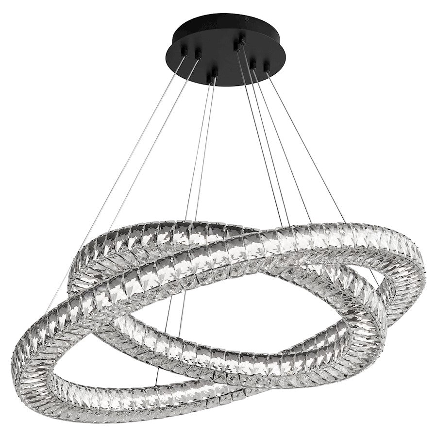 2 Light Pendant, Black