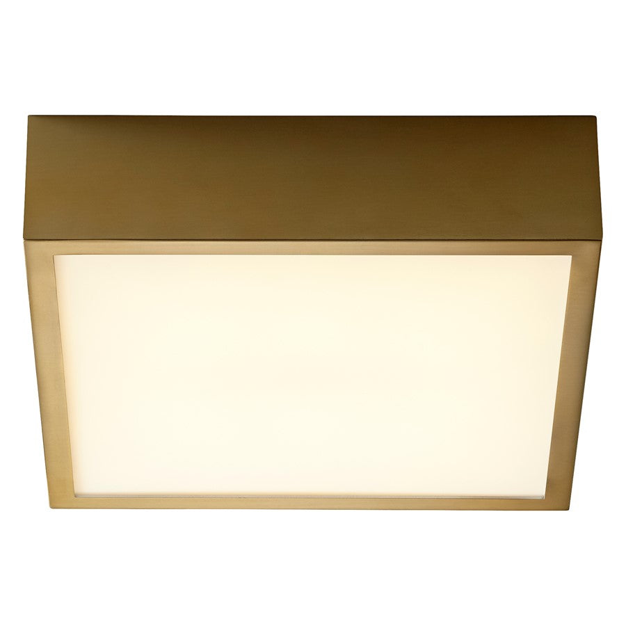 Oxygen Lighting Pyxis 10" 3500K Ceiling Mount, Aged Brass