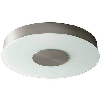 Oxygen Lighting Dione 1 Light Ceiling, Nickel/Frosted Glass