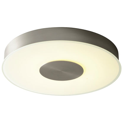 Oxygen Lighting Dione 1 Light Ceiling, Nickel/Frosted Glass