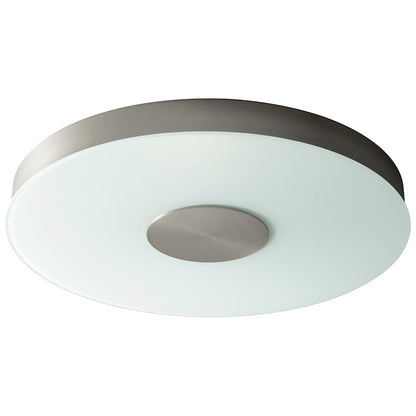 Oxygen Lighting Dione 1 Light Ceiling, Nickel/Frosted Glass