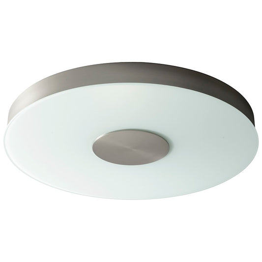 Oxygen Lighting Dione 1 Light Ceiling, Nickel/Frosted Glass