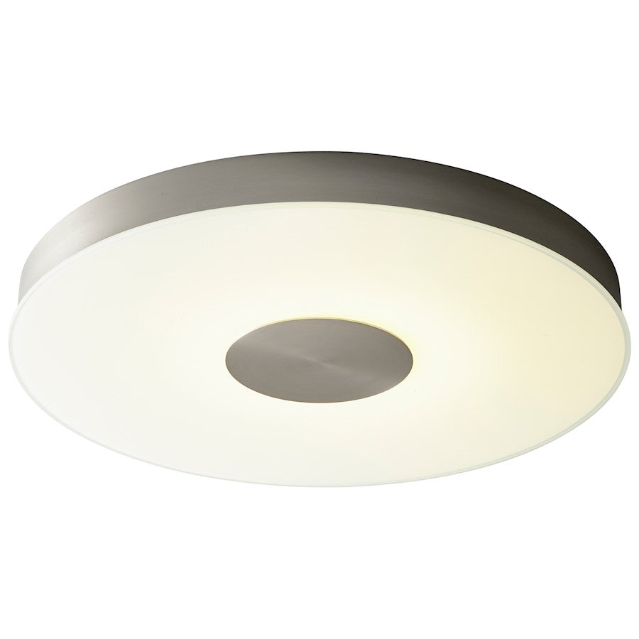 Oxygen Lighting Dione 1 Light Ceiling, Nickel/Frosted Glass