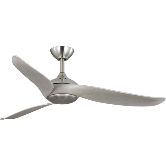 Progress Conte 3 Blade 52" Ceiling Fan, Nickel/Grey/White - P250105-009-30