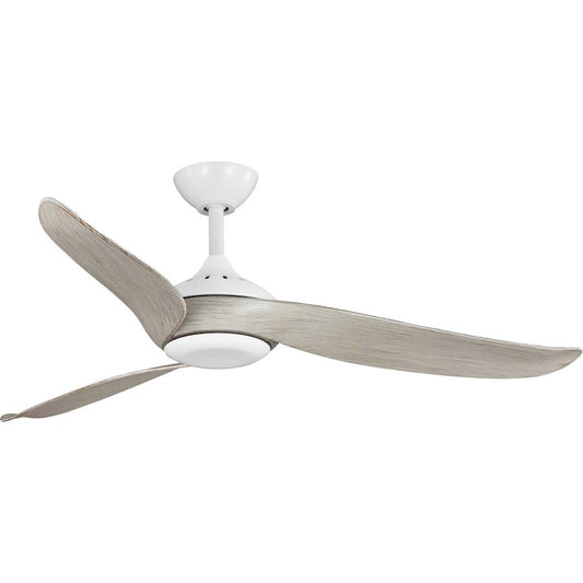 Progress Conte 3 Blade 52" Ceiling Fan, White/White/White - P250105-028-30