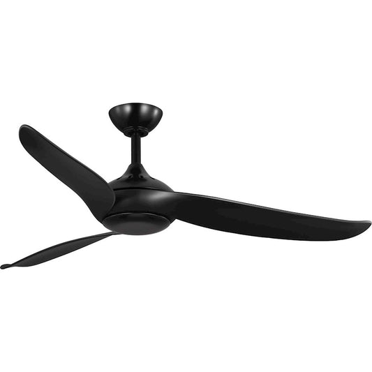 Progress Conte 3 Blade 52" Ceiling Fan, Black/Black/White - P250105-31M-30