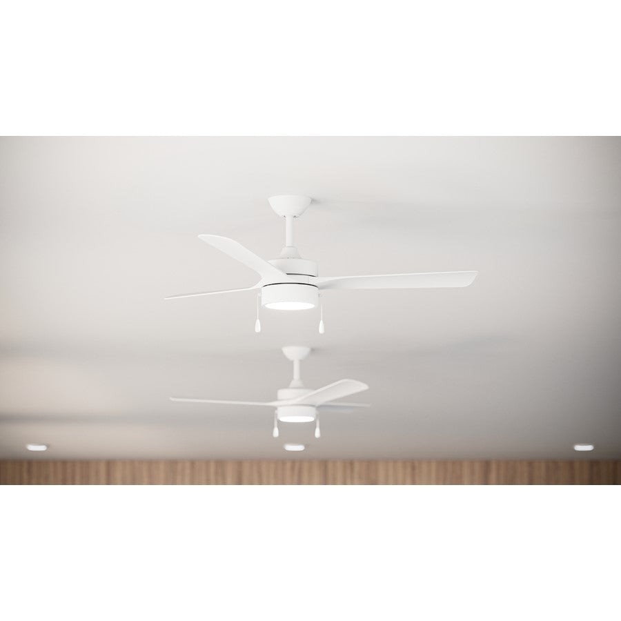 Progress Lighting Axion I 52" LED 1Lt Ceiling Fan, White/White