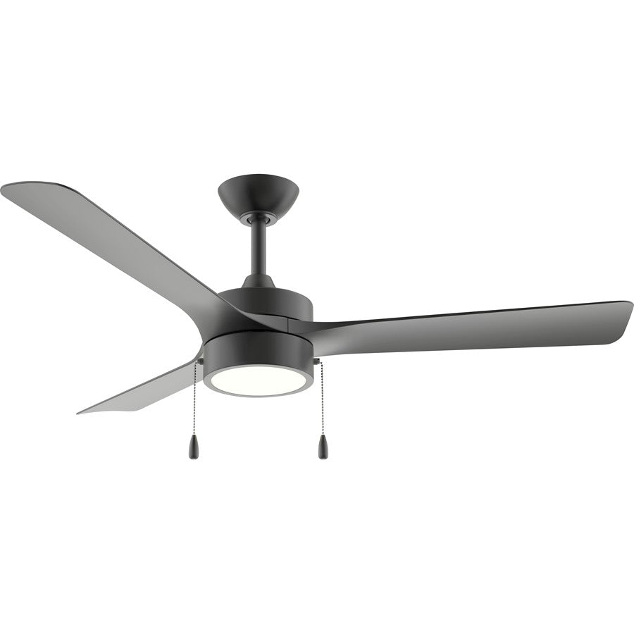 Progress Lighting Axion I 52" LED 1Lt Ceiling Fan, Black/Black - P250122-31M-30