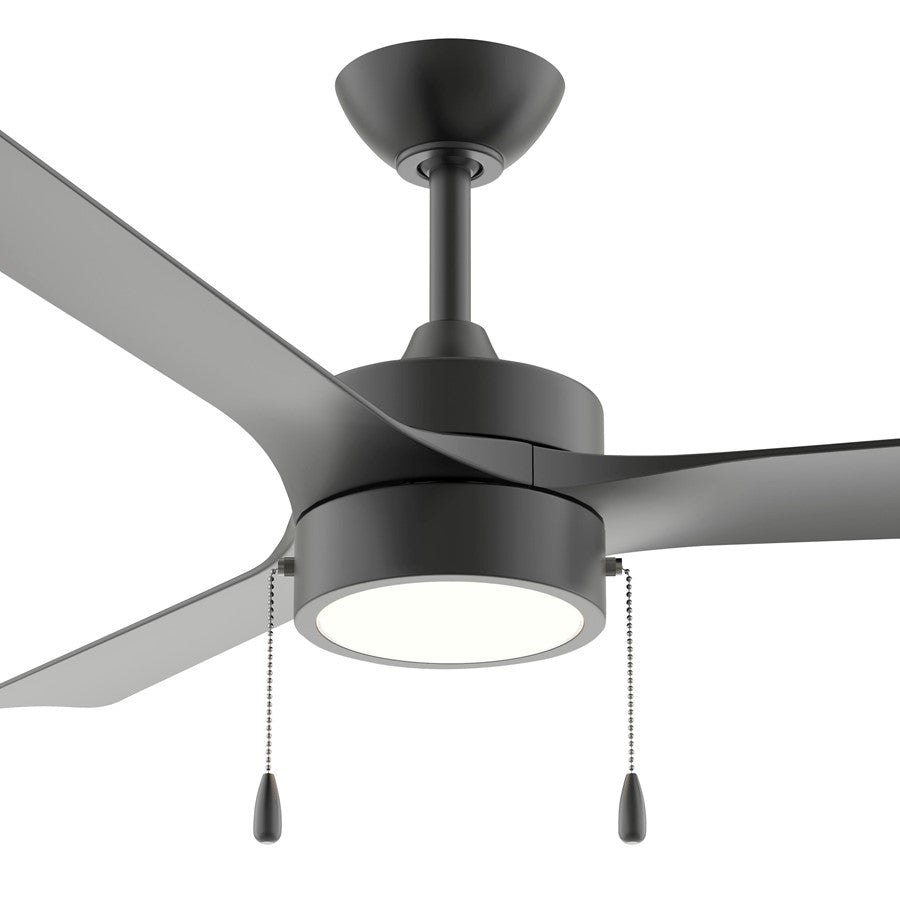Progress Lighting Axion I 52" LED 1Lt Ceiling Fan, Black/Black