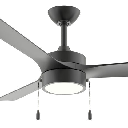 Progress Lighting Axion I 52" LED 1Lt Ceiling Fan, Black/Black