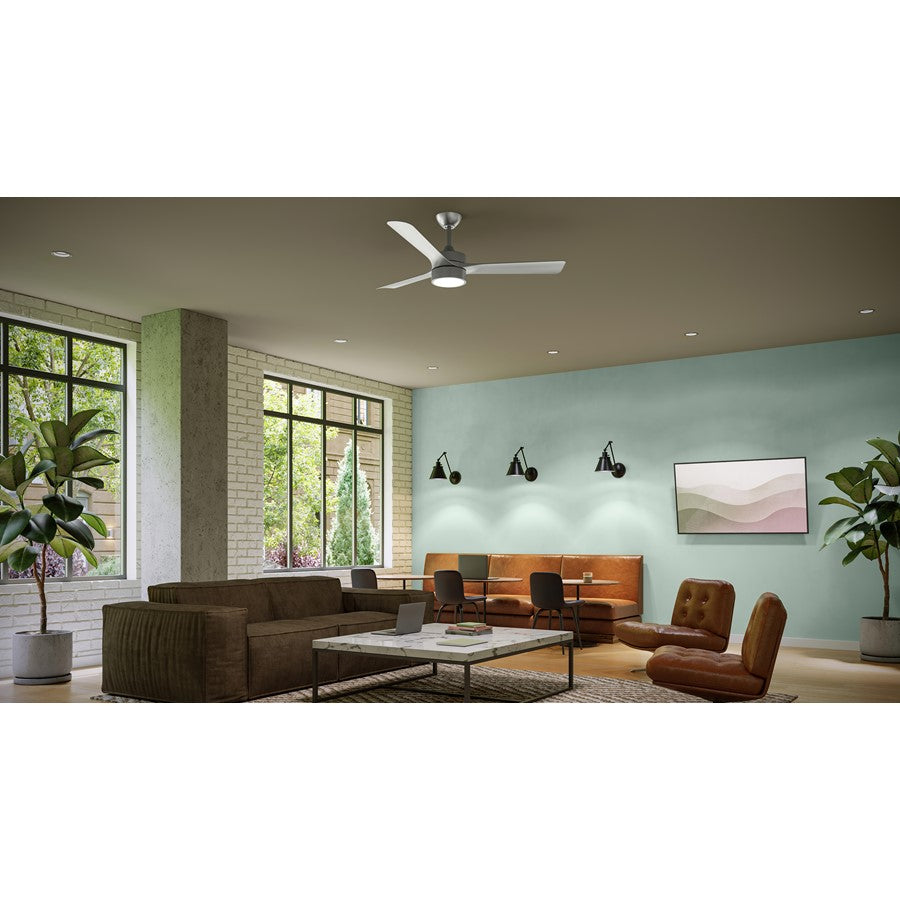 Progress Lighting Axion II 52" LED 1Lt Ceiling Fan, Nickel/Silver