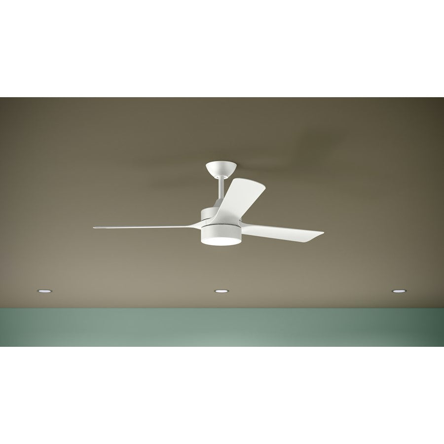 Progress Lighting Axion II 52" LED 1Lt Ceiling Fan, White/White