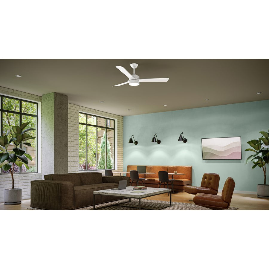 Progress Lighting Axion II 52" LED 1Lt Ceiling Fan, White/White