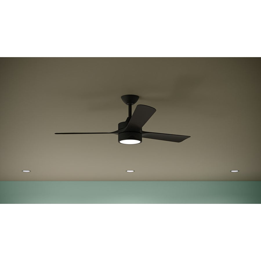 Progress Lighting Axion II 52" LED 1Lt Ceiling Fan, Black/Black