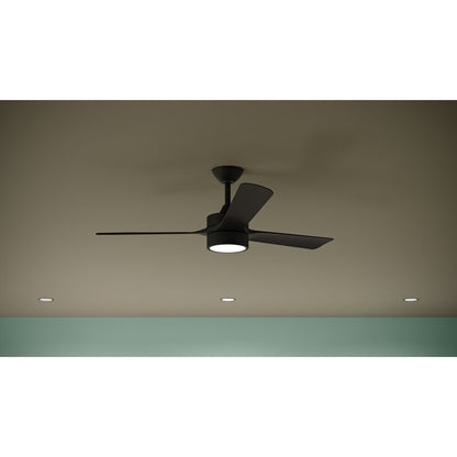 Progress Lighting Axion II 52" LED 1Lt Ceiling Fan, Black/Black