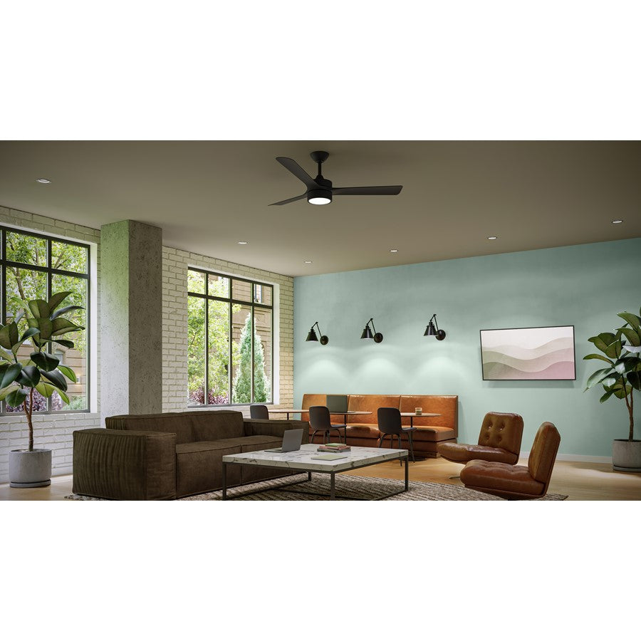Progress Lighting Axion II 52" LED 1Lt Ceiling Fan, Black/Black