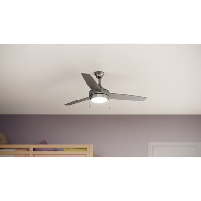 Progress Lighting Nolyn 52" LED 1Lt Ceiling Fan, Nickel/Silver