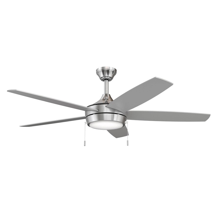 Progress Lighting Nolyn V 52" LED 1Lt Ceiling Fan, Nickel/Silv - P250125-009-30