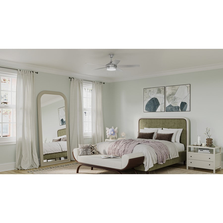 Progress Lighting Nolyn V 52" LED 1Lt Ceiling Fan, Nickel/Silver