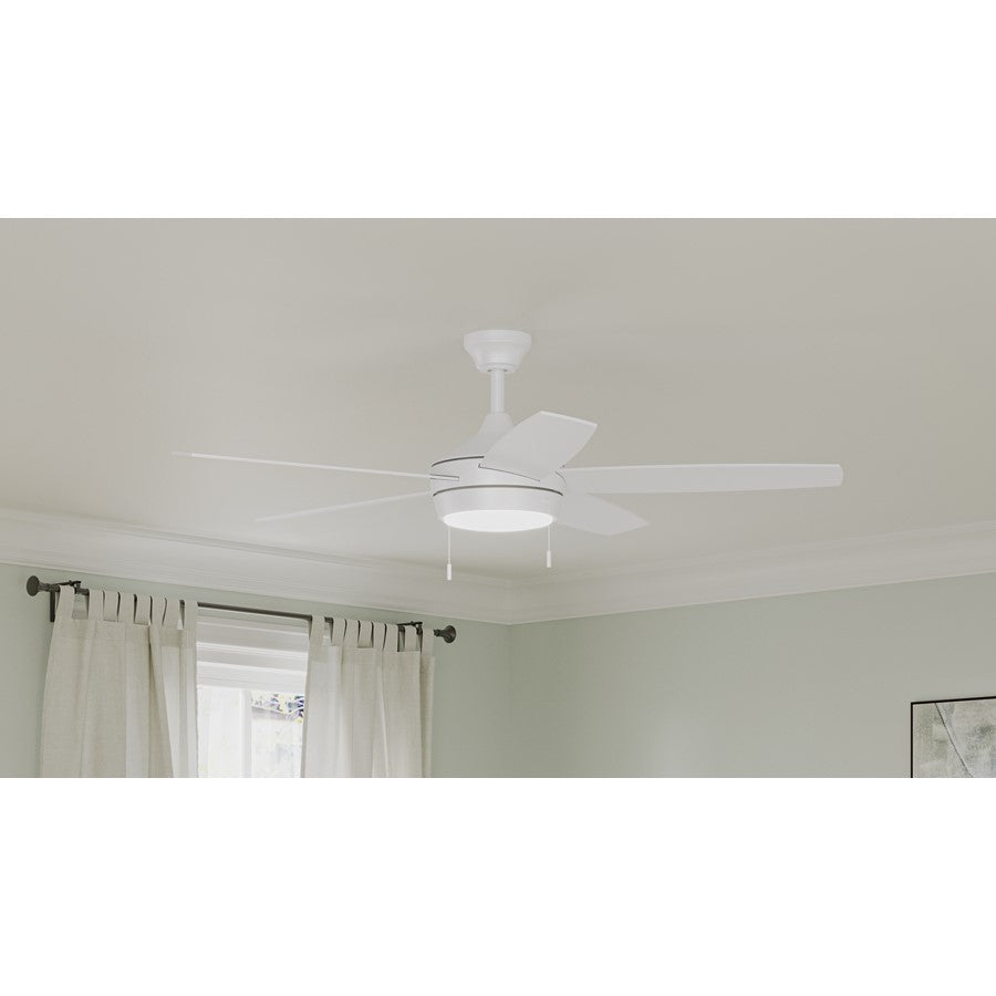 Progress Lighting Nolyn V 52" LED 1Lt Ceiling Fan, White/White